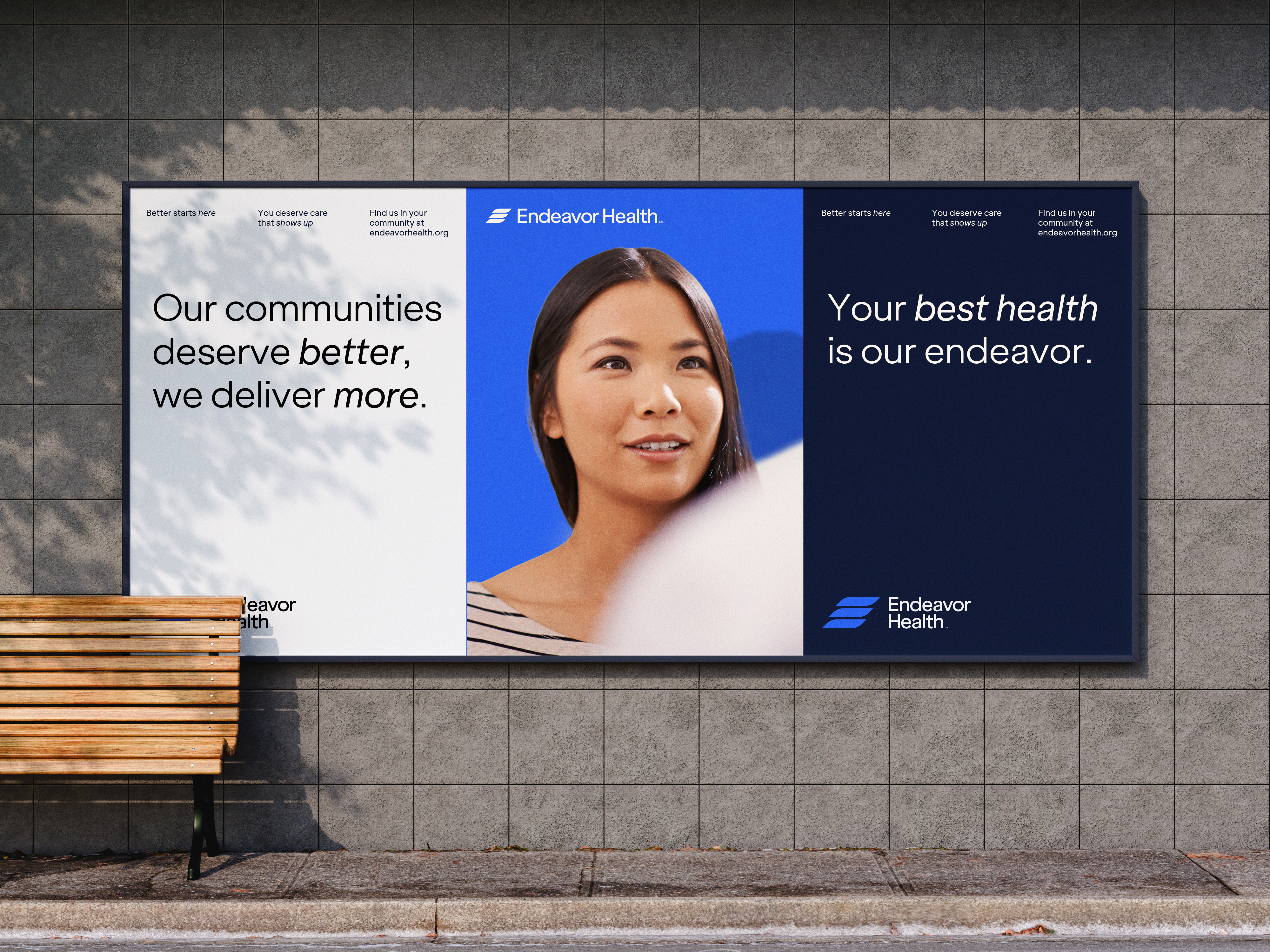 Endeavor Health bench billboard