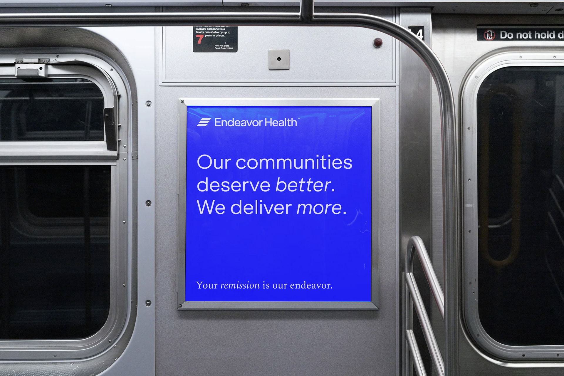 Endeavor Health subway ad