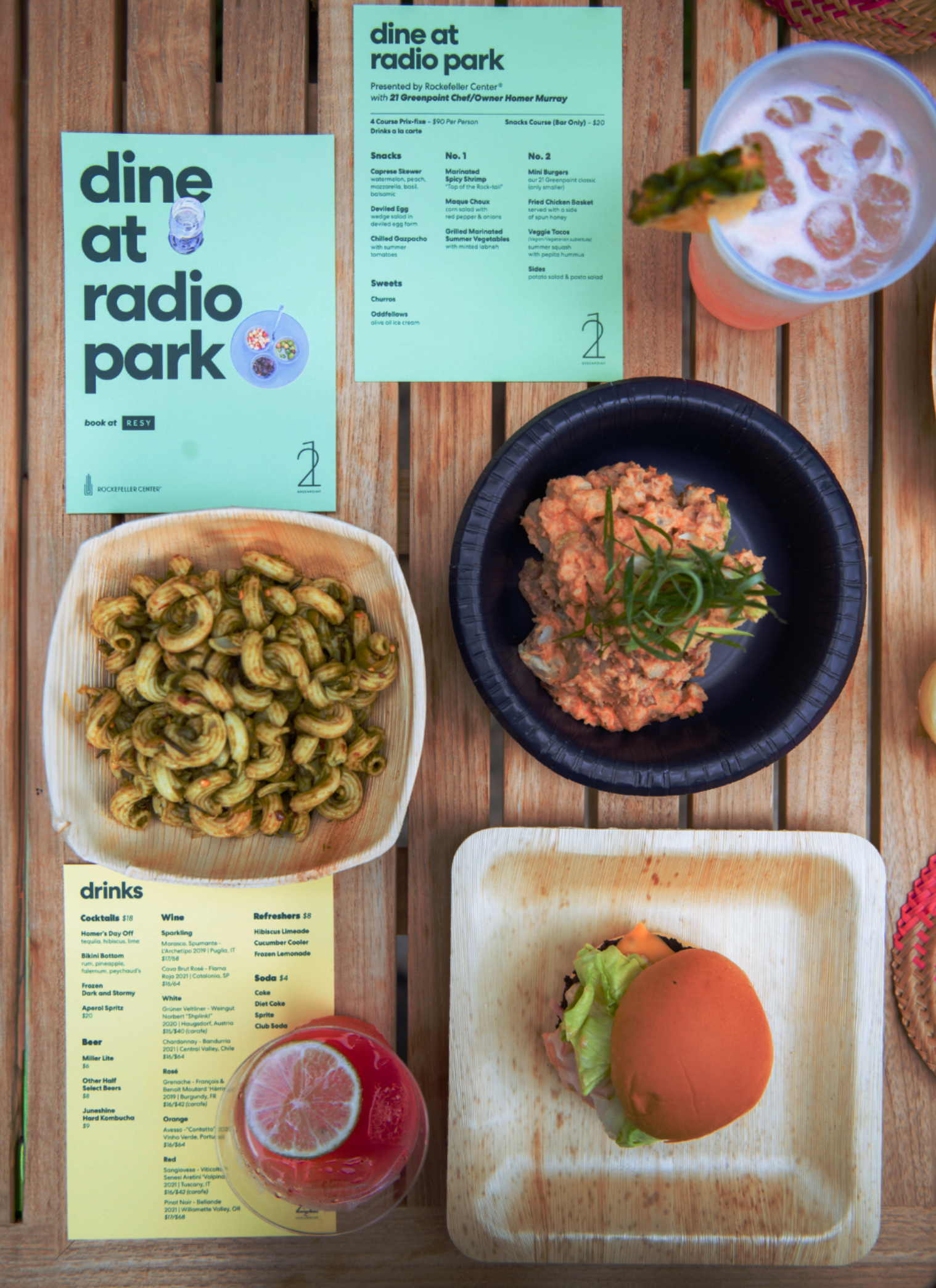 Dine at Radio Park menu and food