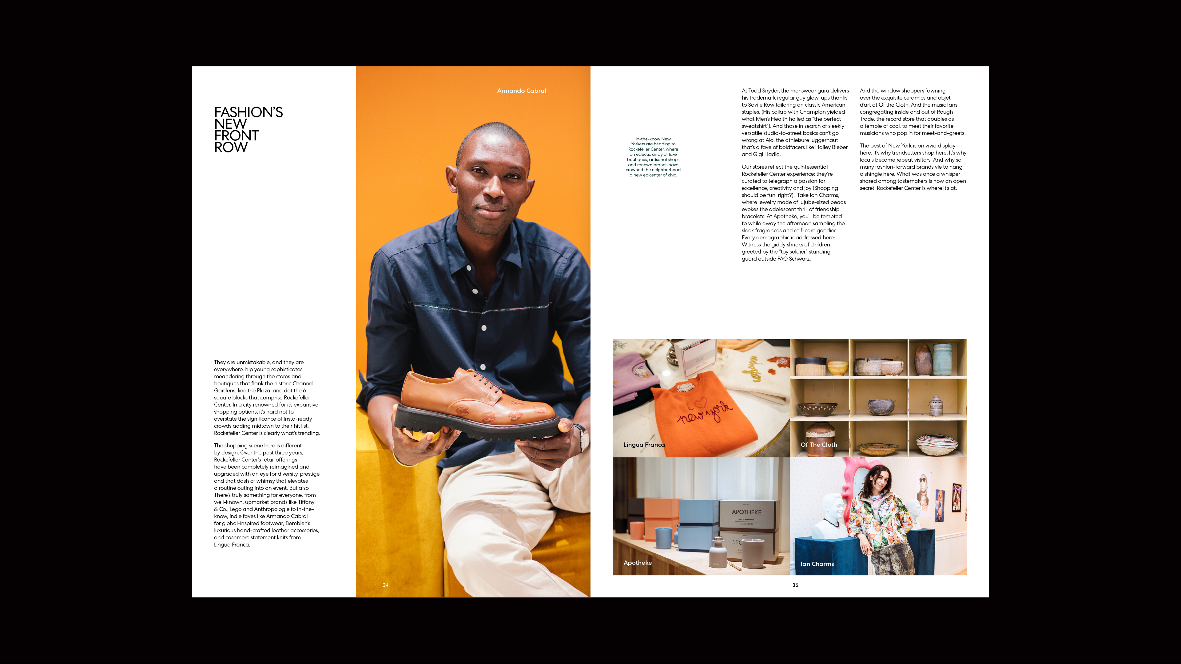 The Center magazine fashion spread