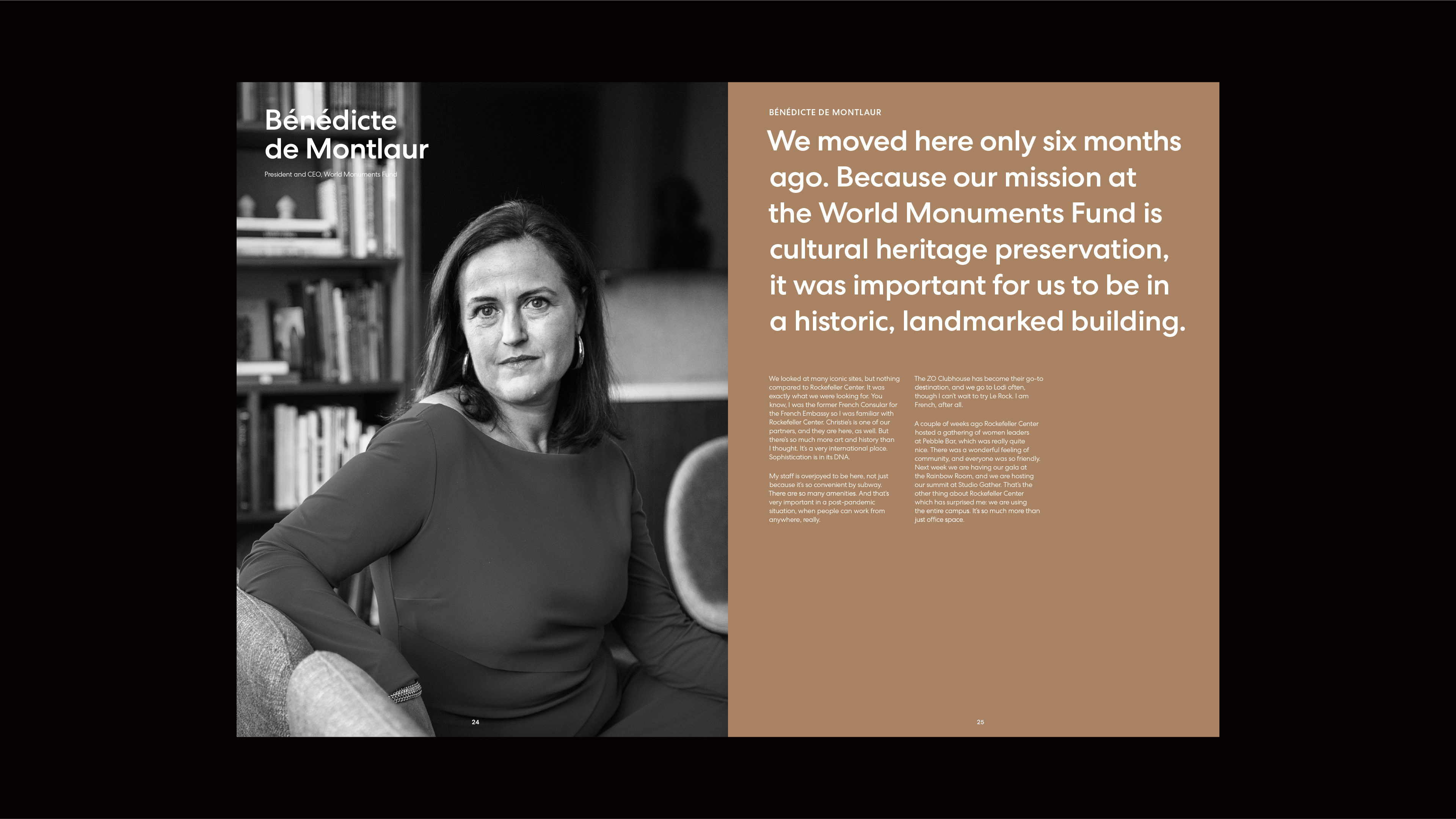 The Center magazine profile spread