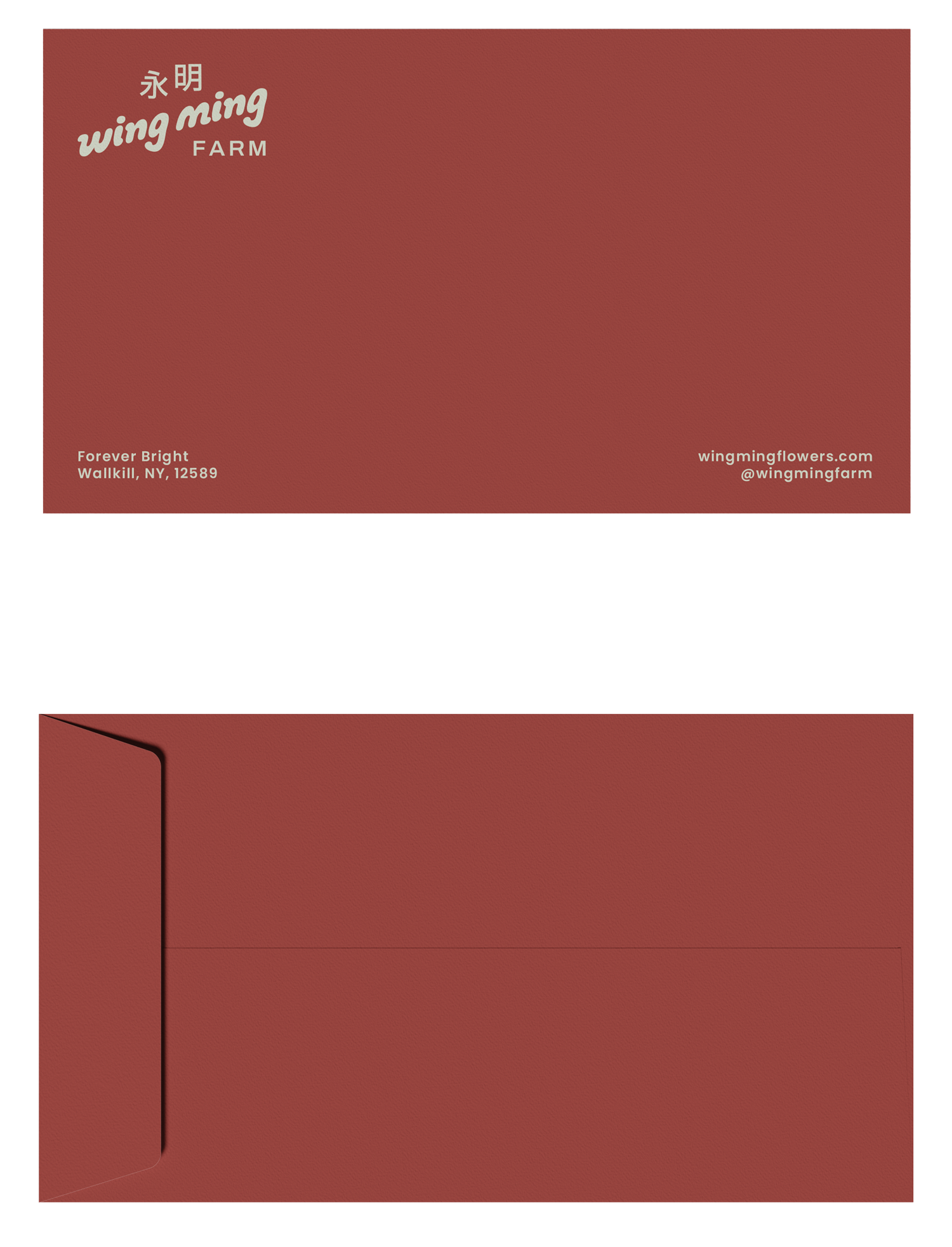 Wing Ming envelope mockup