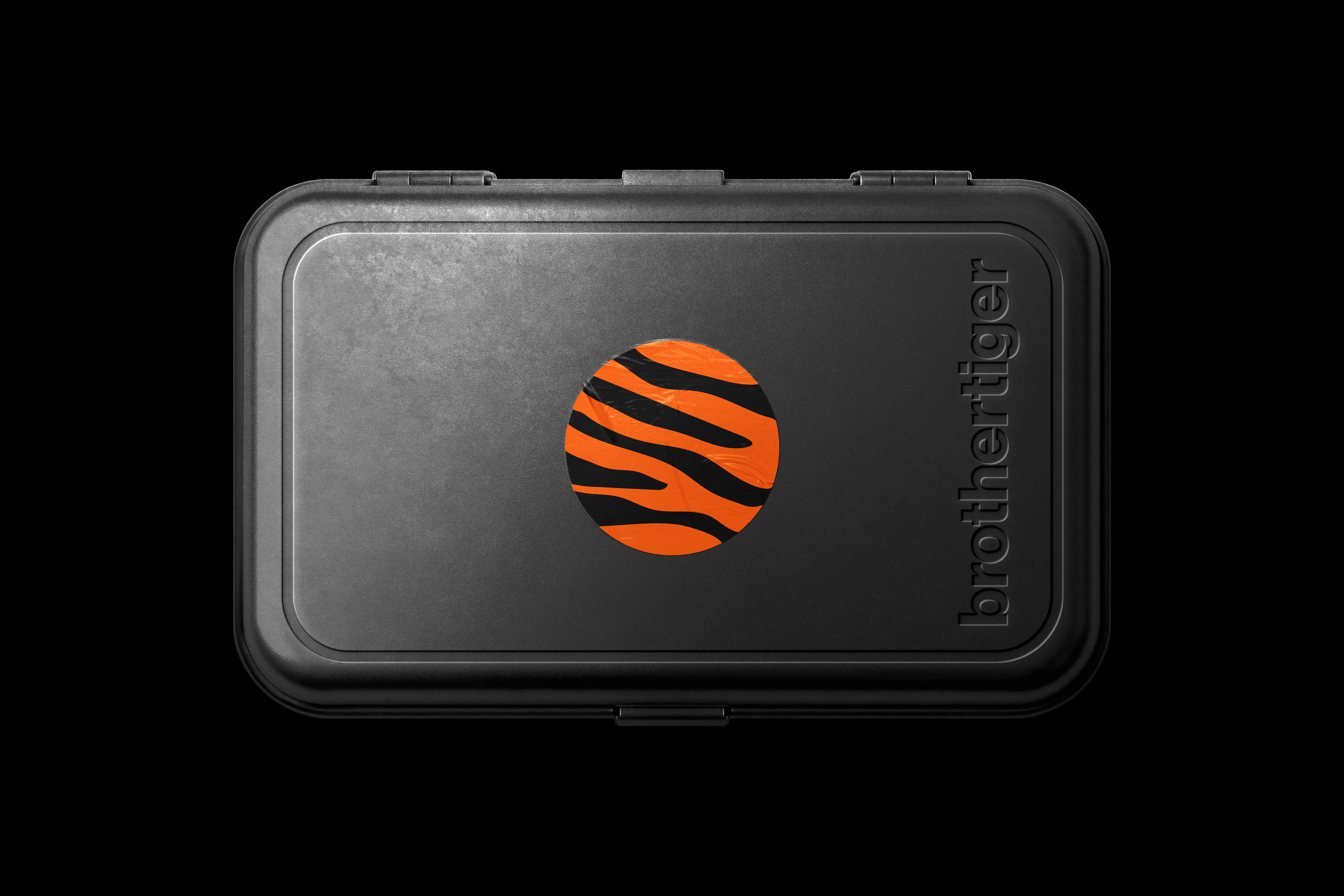 Brothertiger debossed metal case mockup