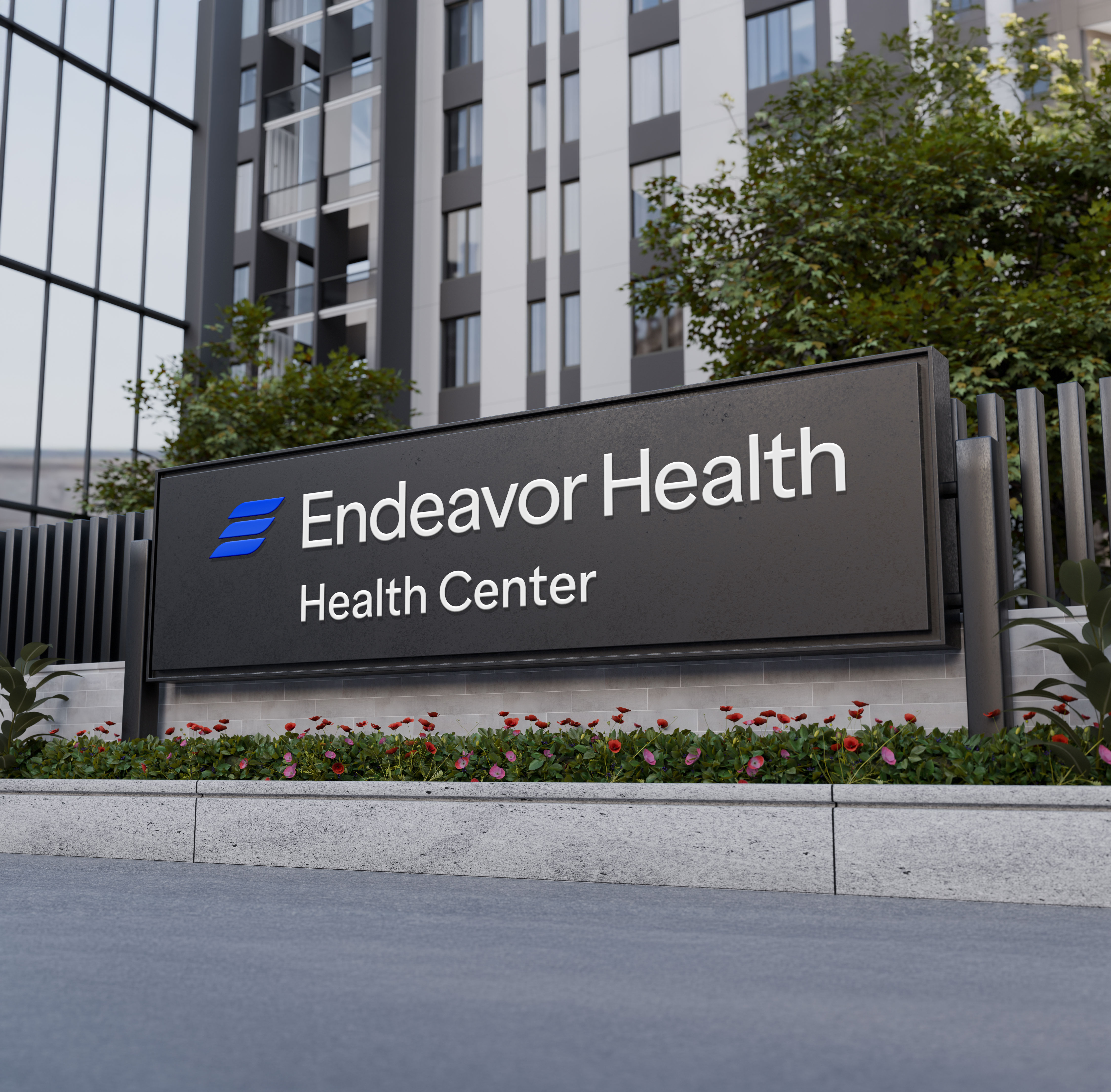 Endeavor Health Center building sign
