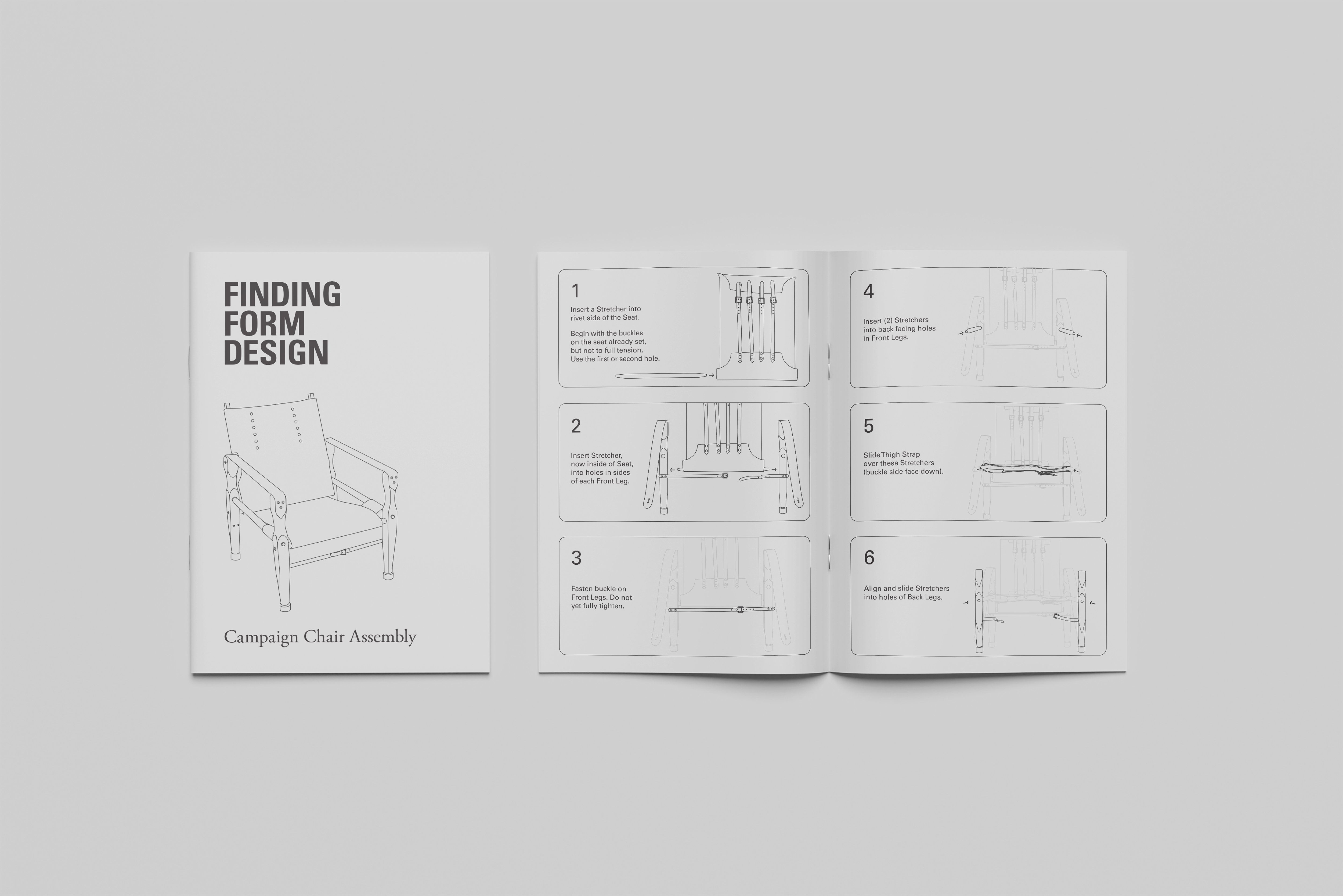 Finding Form Design assembly guide brochure