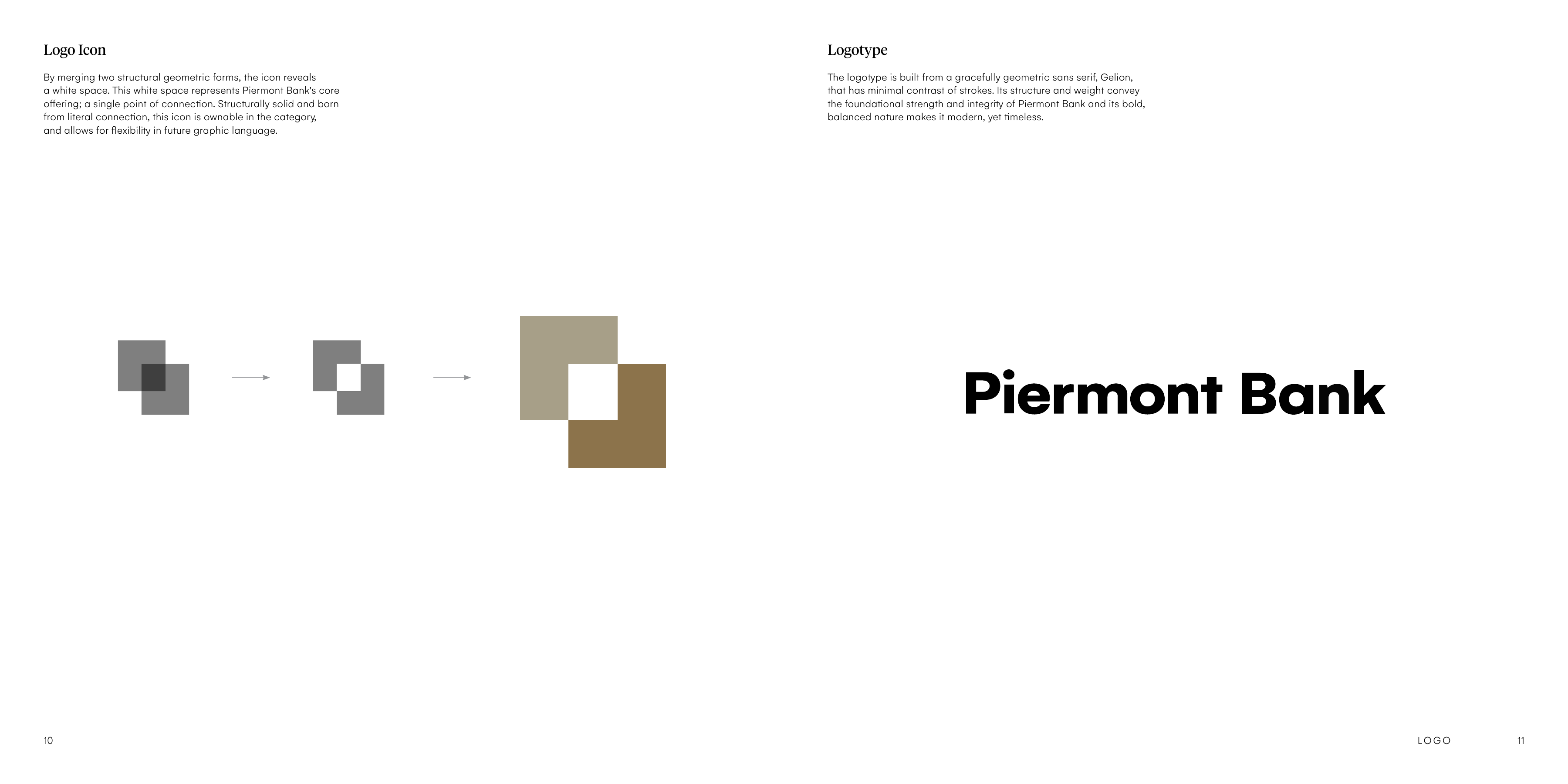Piermont Bank logo grid and clearspace spread