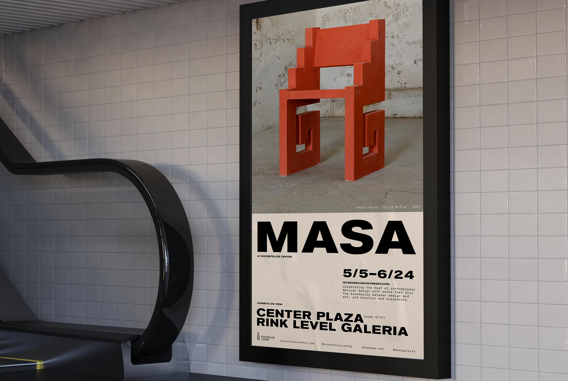 MASA at Rockefeller Center subway poster mockup