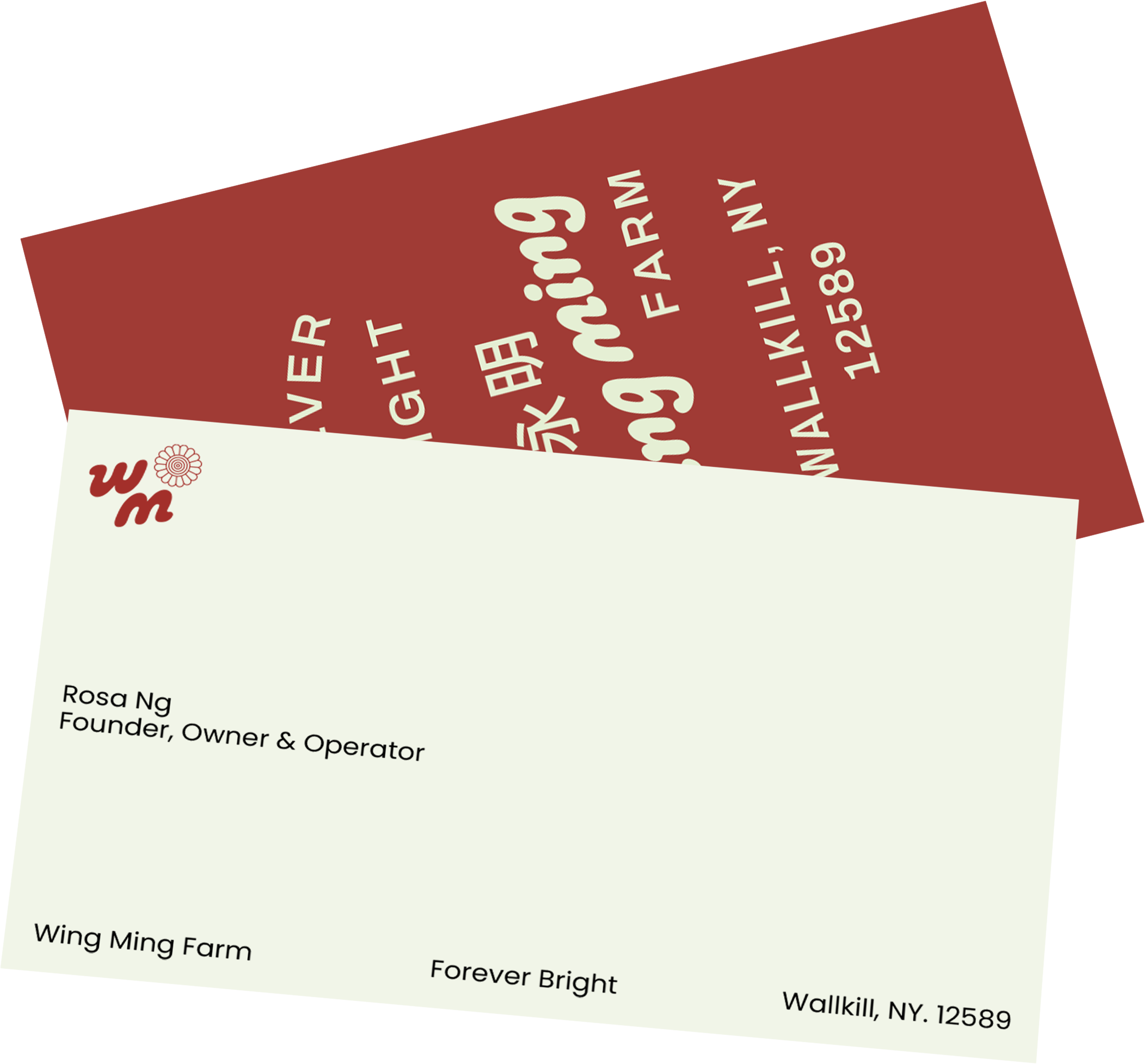 Wing Ming business card mockup